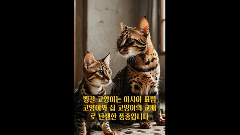 야생에서 집으로 온 벵갈 고양이